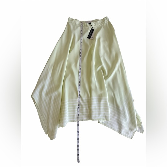 Banana Republic Silk Handkerchief-Hem Skirt Green 2 NWT  Max High Rise A-Line - Picture 6 of 11